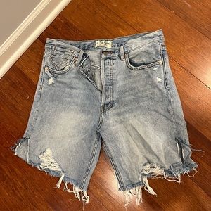 Free people low rise denim shorts